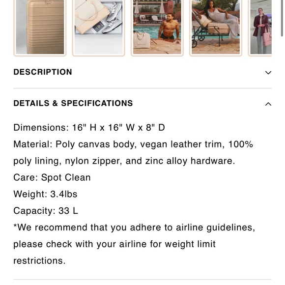 BEIS mini weekender in beige - good condition - Picture 3 of 10